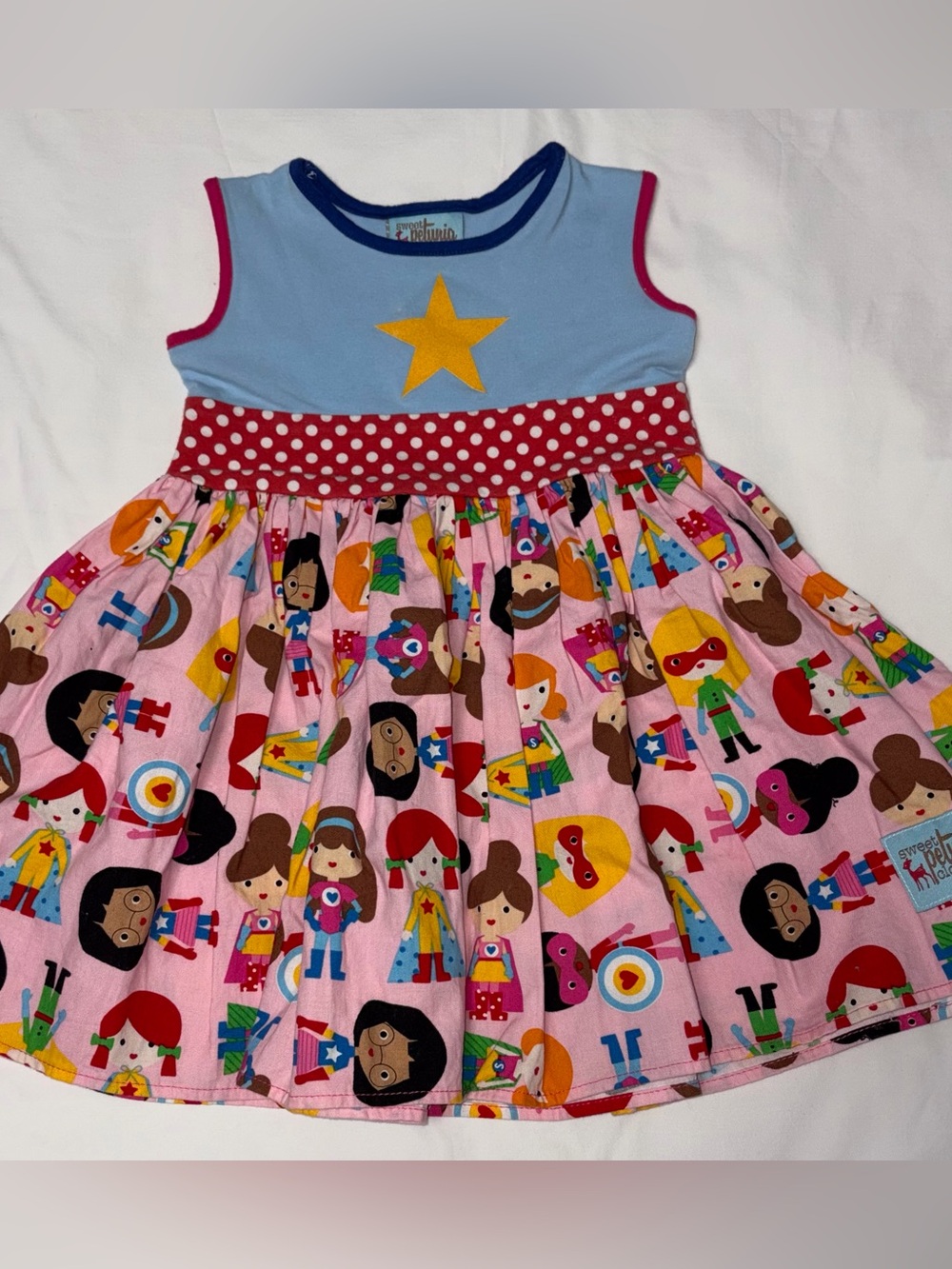 Sweet Petunia colorful Boutique dress sz 2T  EUC smoke free home